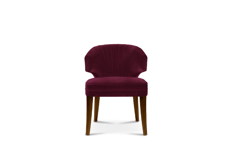 Ibis Velvet Upholstered Dining Room Chair with Brass Nailhead Trim - Home'Society