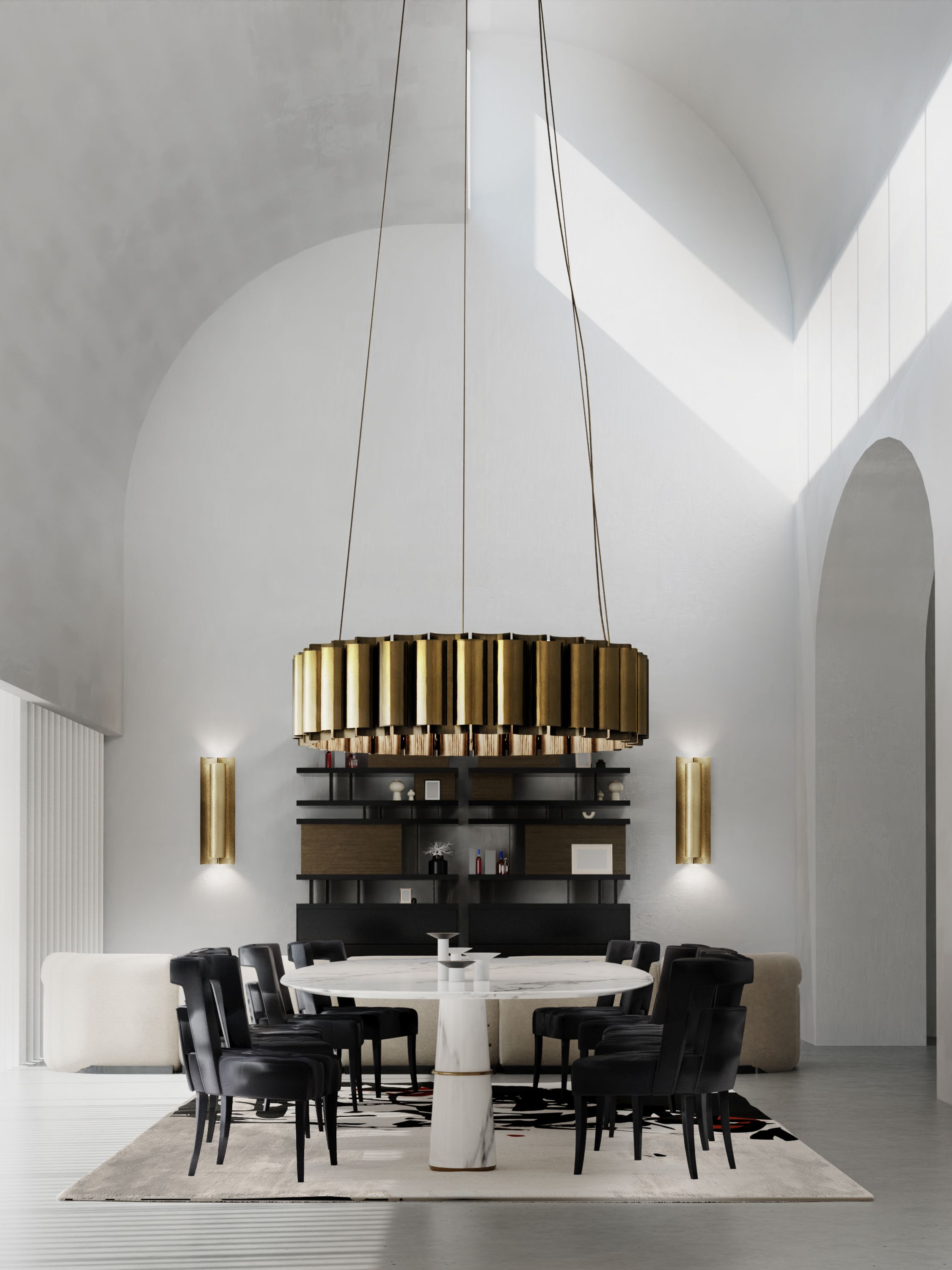 Beautiful Modern Dining Room Design With Black And White Tones - Home's Society