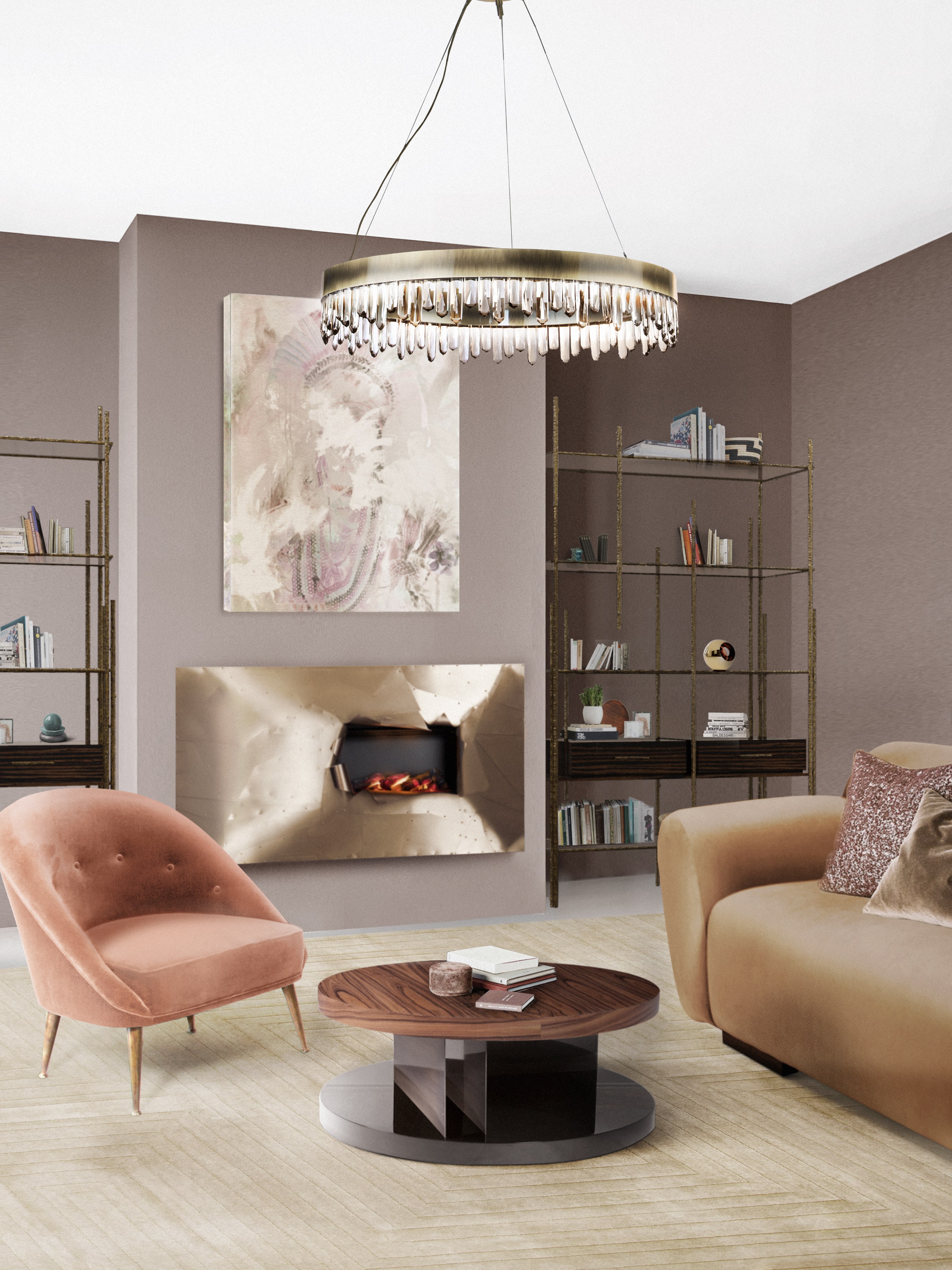 Image showcasing Contemporary Living Room Design With Neutral Hues - Home's Society