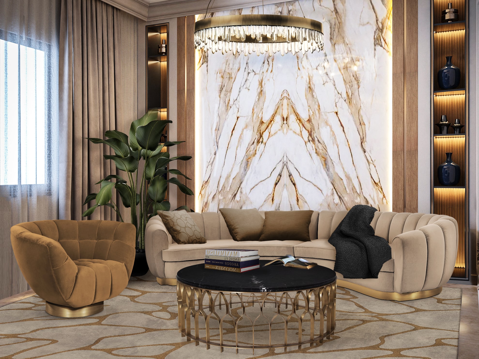 Uniquely Designed Rug In Cozy Living Room Home's Society