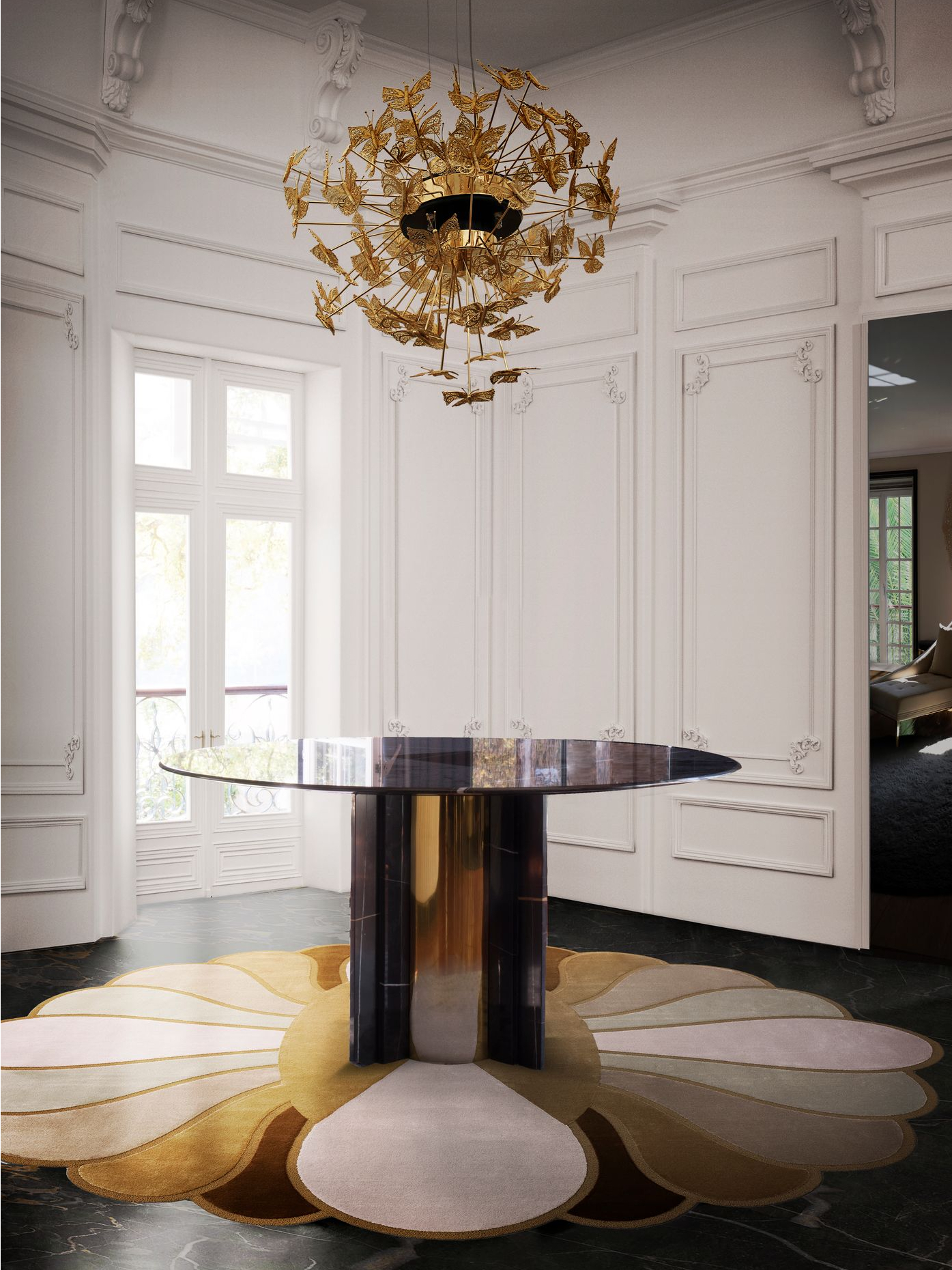 Modern Home Entryway With Powerful Yellow Tones Rug Home's Society