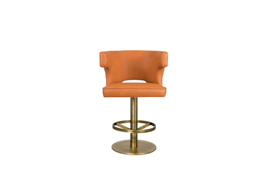 Kansas II Swivel Counter Stool Upholstered In Synthetic Leather