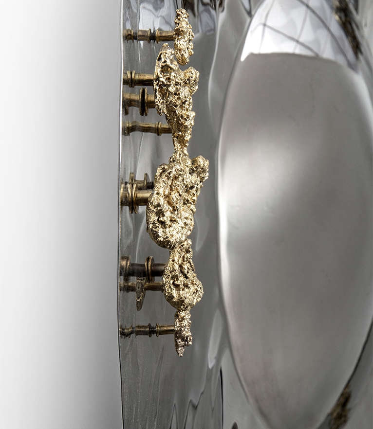 Saya Mirror - Concave and Convex with Brass Details Modern Contemporary Design - Home'Society