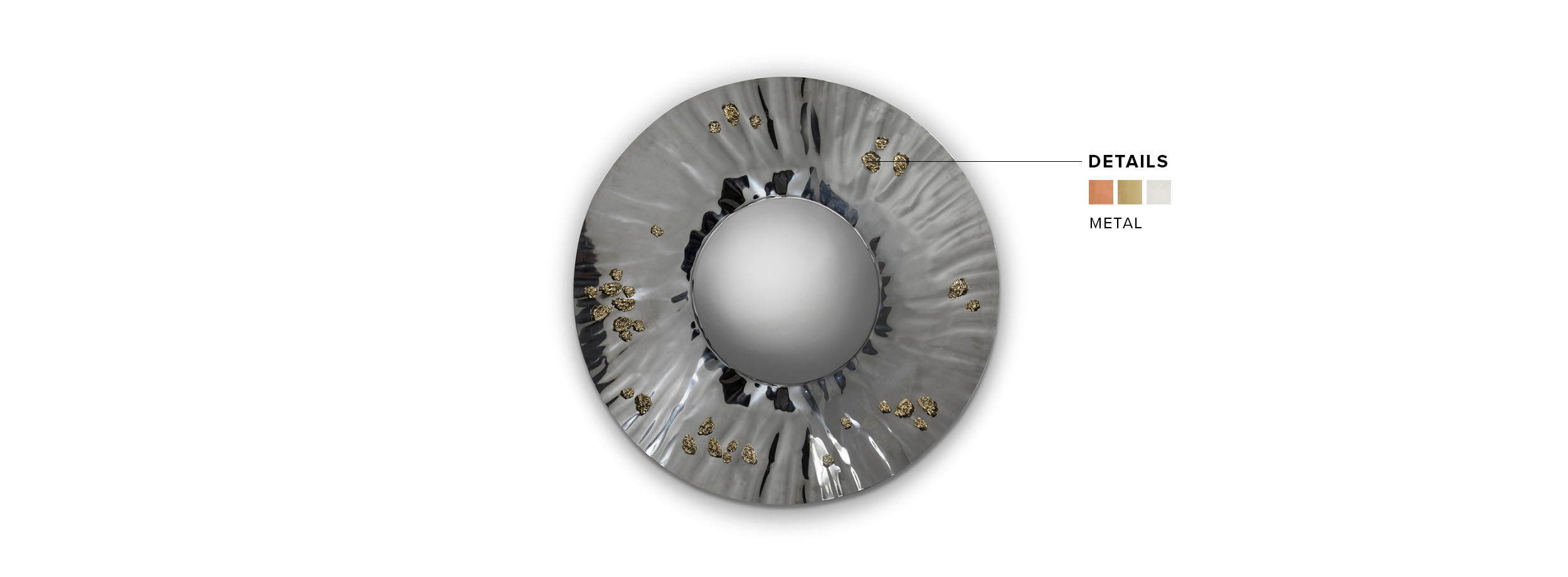 Saya Mirror - Concave and Convex with Brass Details Modern Contemporary Design - Home'Society