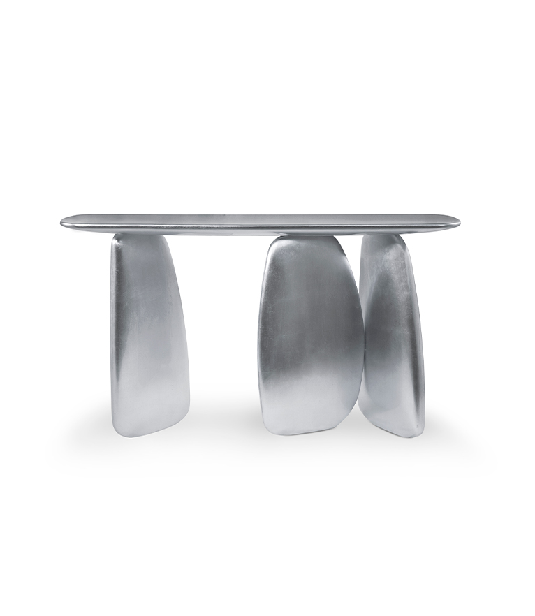 Ardara Console - Gold with Gloss Varnish Modern Contemporary - Home'Society