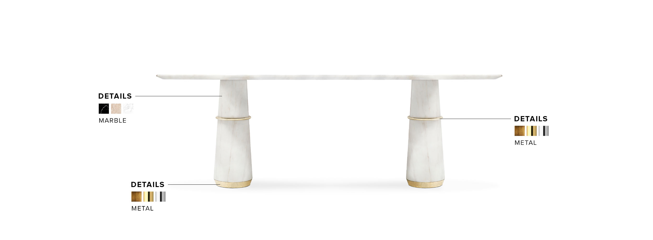 AGRA II Dining Table - A Modern And Elegant Dining Table That Any Dining Room Needs - Home'Society