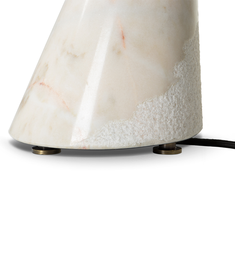 Calla Table Lamp - with Marble Base and With Aged Brass Diffuser - Home'Society