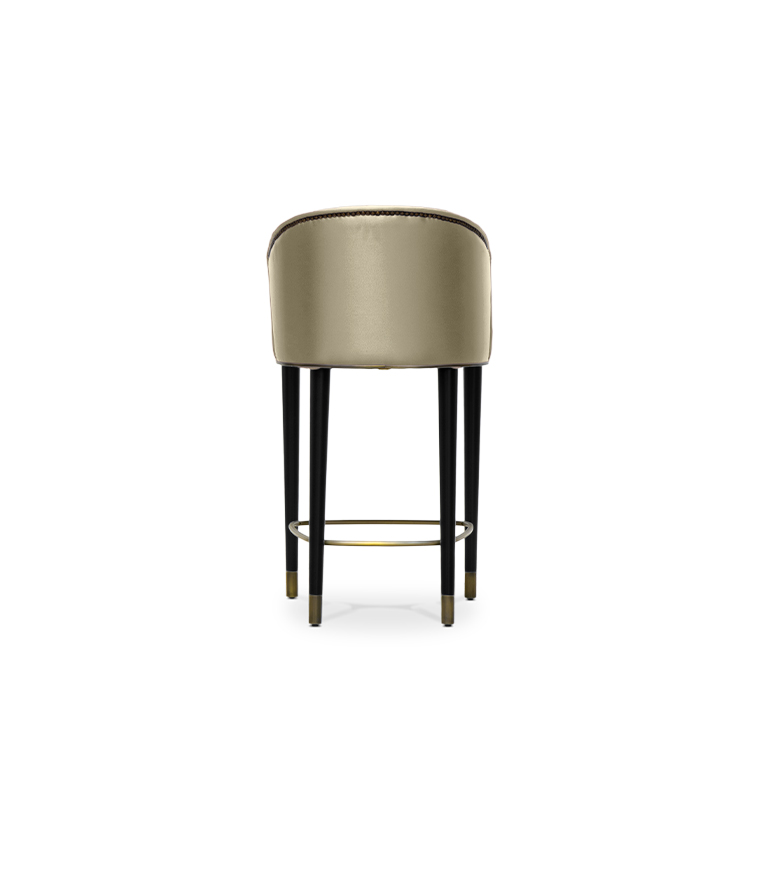 Nuka Counter Stool - Black Lacquer Legs Modern Midcentury - Home'Society