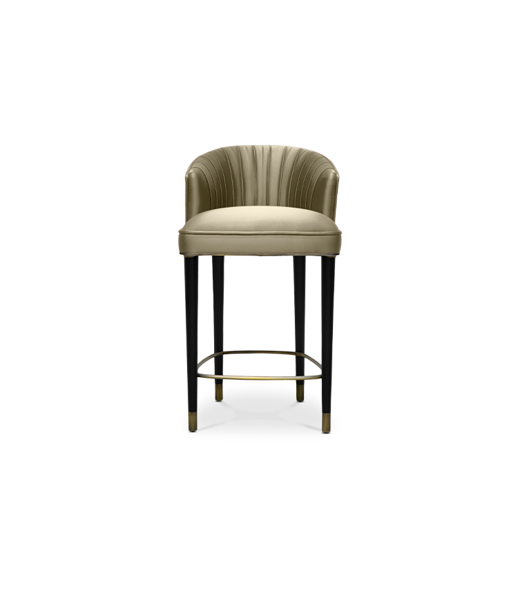 Nuka Counter Stool - Black Lacquer Legs Modern Midcentury - Home'Society