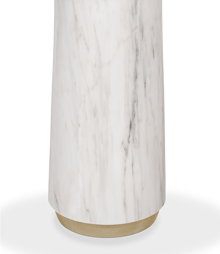 Agra Bar Table - Round Marble with Polished Gold Details Modern Design - Home'Society
