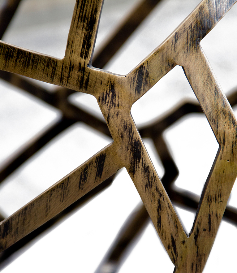 Apis II Dining Table - with Brass Details Modern Midcentury - Home'Society