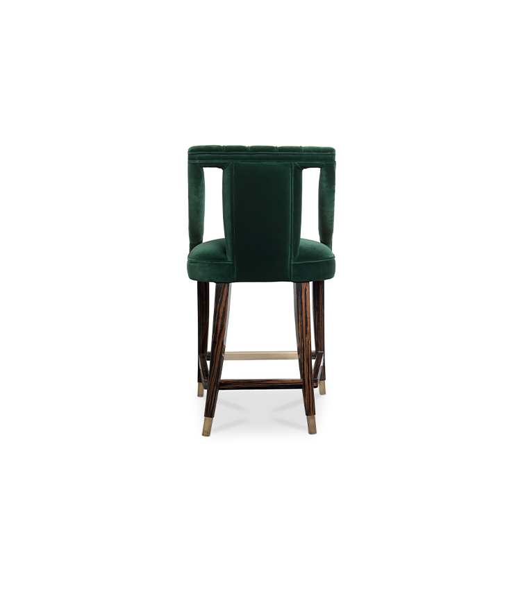 Cayo Counter Stool – High Back Counter Stool in Pine Grove Green Velvet - Home'Society