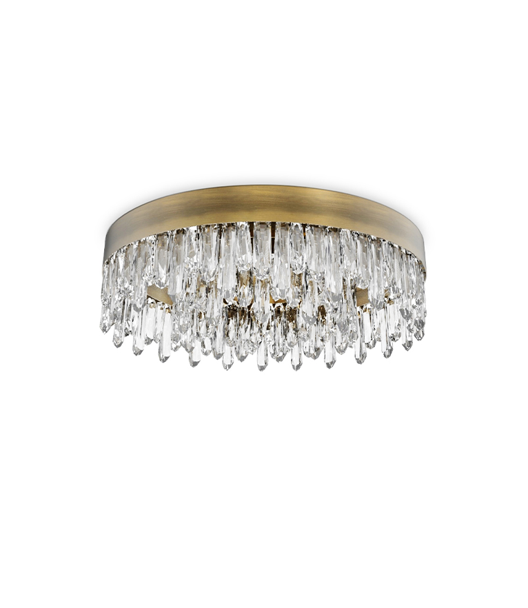 Naicca Ceiling Light - For A Interior Design Project Made In Glossy Aged Brass - Home'Society