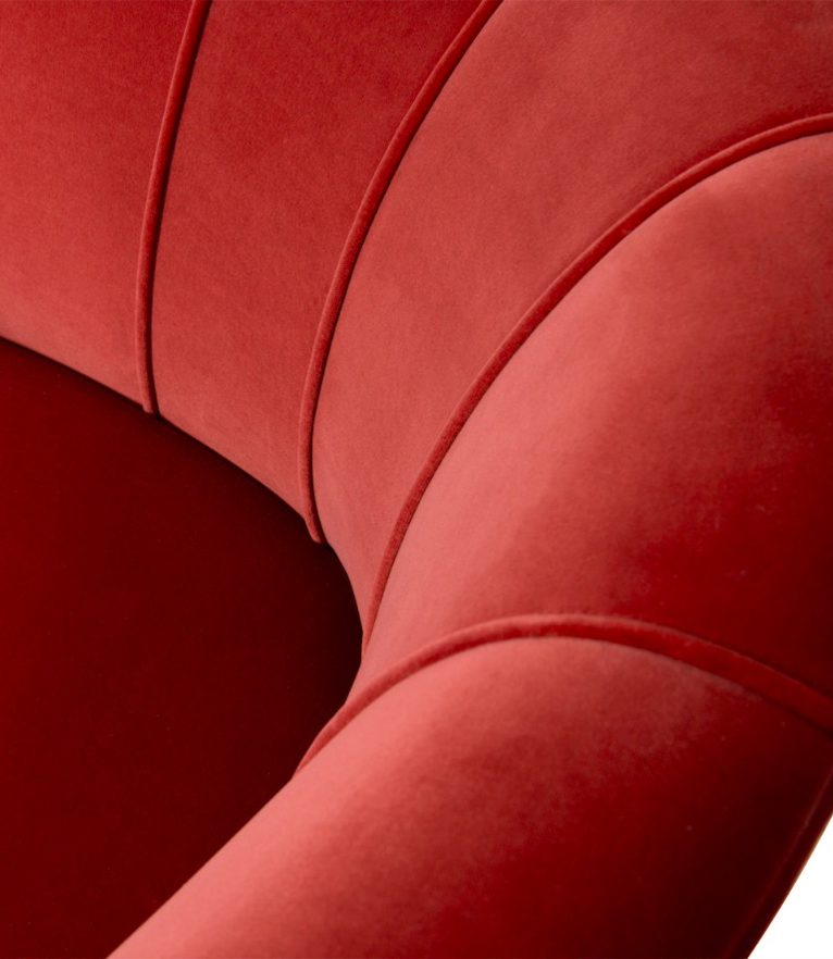 Andes Armchair - with Aged Brass Legs Modern Midcentury - Home'Society