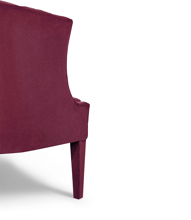 Begonia Armchair - Fully Velvet Upholstered Modern Contemporary - Home'Society