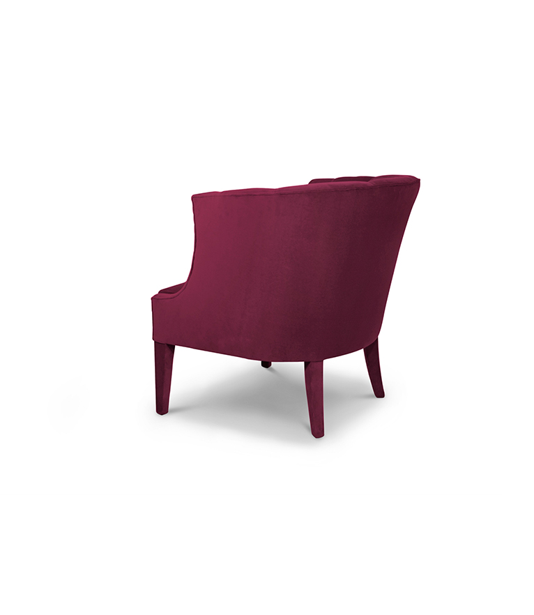 Begonia Armchair - Fully Velvet Upholstered Modern Contemporary - Home'Society