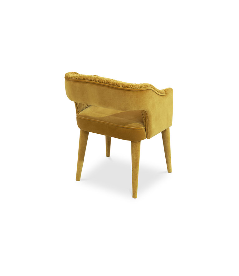 Stola Dining Chair - Upholstered in Velvet with Draped Fabric - Home'Society