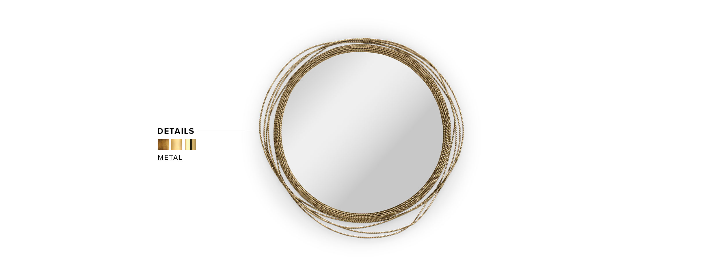 Kayan Mirror - Aged Brushed Brass Modern Contemporary Design - Home'Society