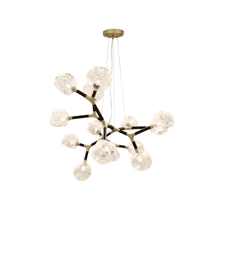 Horus Irregular Big Chandelier - In Lacquered Brass For A Modern Design - Home'Society