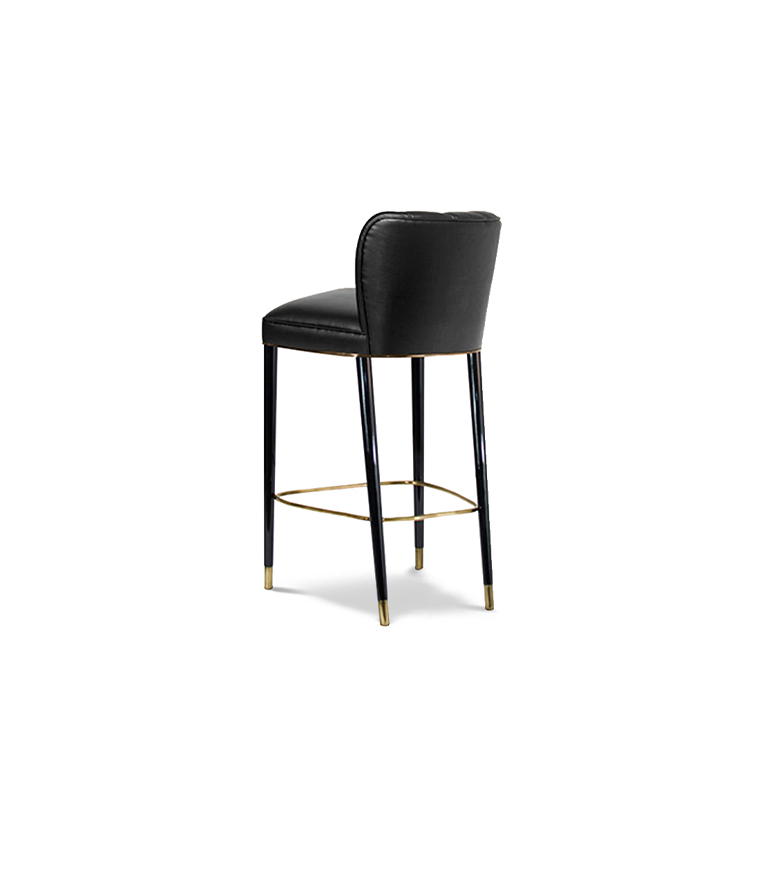 Dalyan Counter Stool - with Black Glossy Lacquer Legs Modern Classic - Home'Society