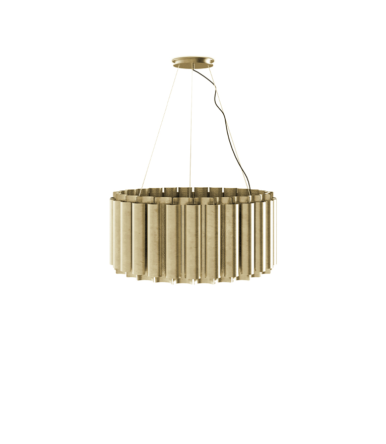 Aurum II Chandelier - in Hammered Gold - Home'Society