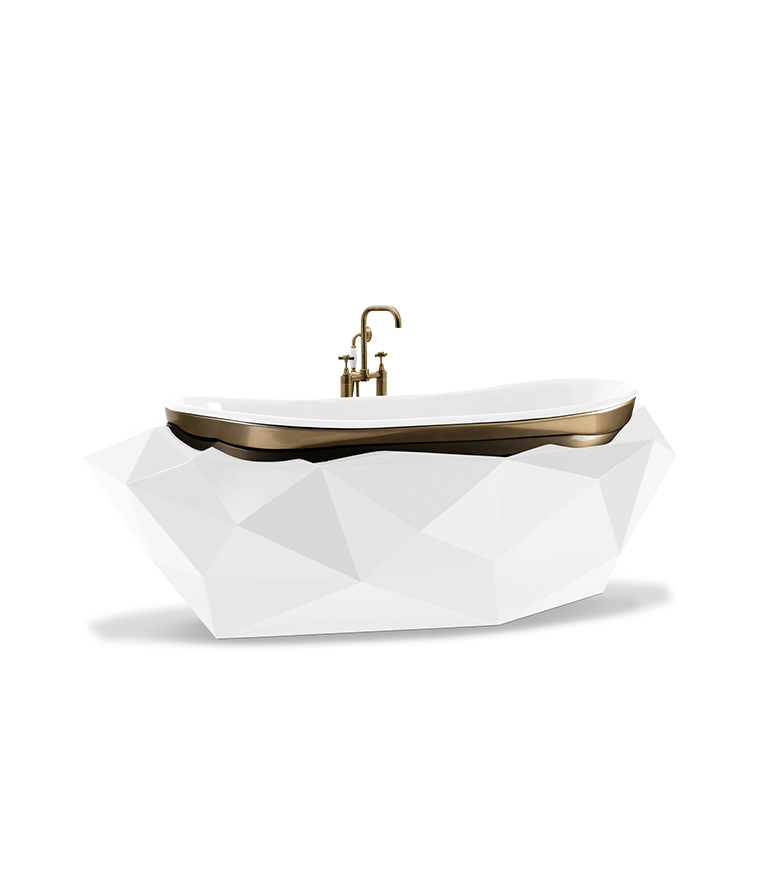 Diamond Bathtub - High Gloss Black Varnish Modern Design - Home'Society