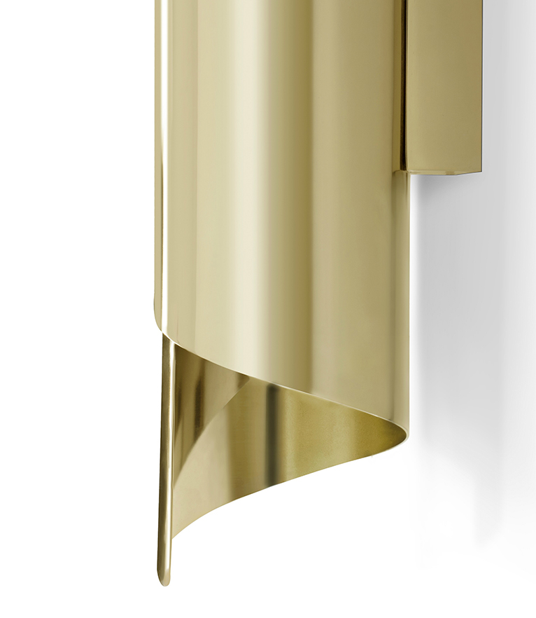 Cyrus Wall Light - Gold Plated Brass with Soft Glow Modern Contemporary - Home'Society