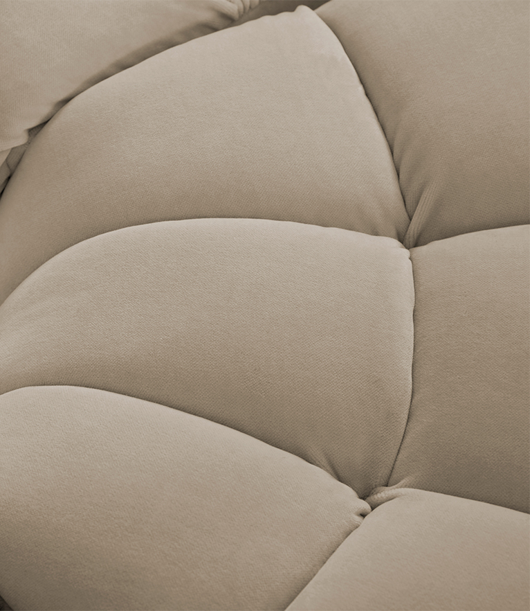 Essex Corner Sofa - Upholstered In Velvet With A Brushed Aged Brass Base - Home'Society