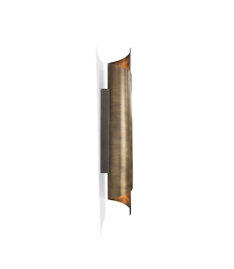 Cyrus Wall Light - Gold Plated Brass with Soft Glow Modern Contemporary - Home'Society