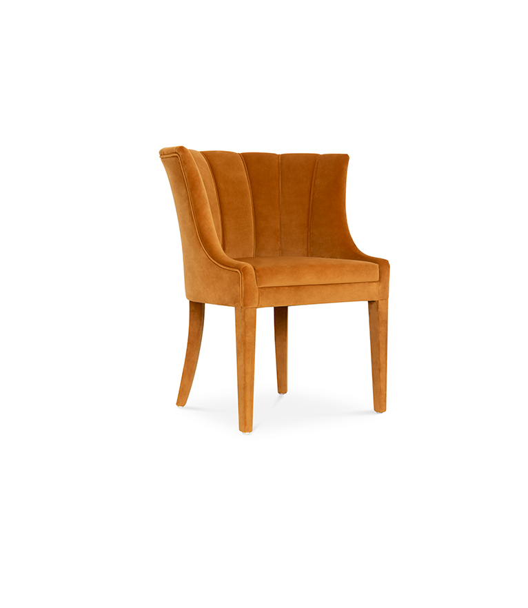 Begonia Dining Chair - Fully Upholstered in Cotton Velvet With A Modern Design - Home'Society