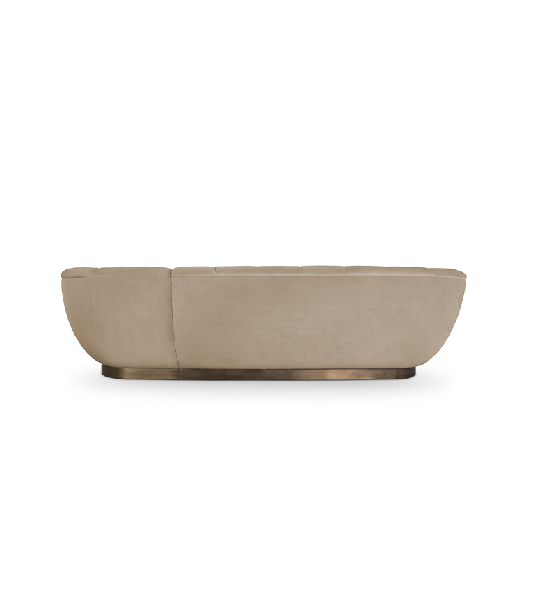 Essex Corner Sofa - Upholstered In Velvet With A Brushed Aged Brass Base - Home'Society