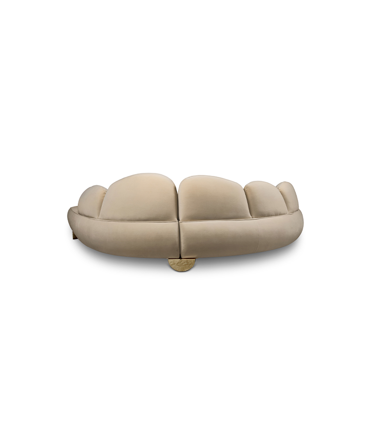 Fitzroy Sofa - Fully Upholstered in Velvet Modern Contemporary Curved - Home'Society