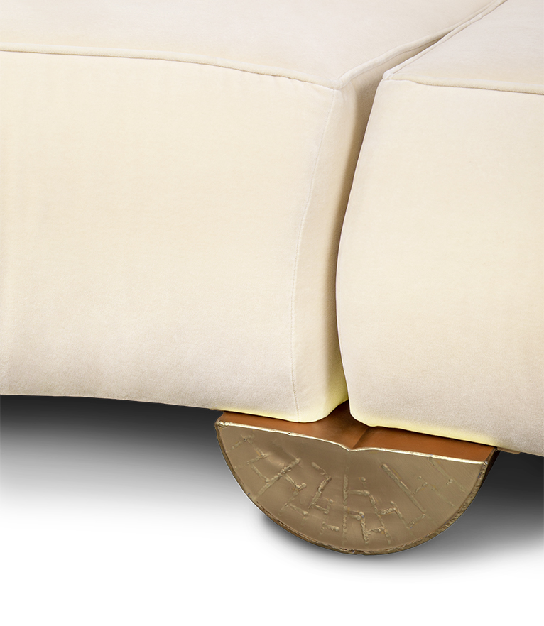 Fitzroy Sofa - Fully Upholstered in Velvet Modern Contemporary Curved - Home'Society