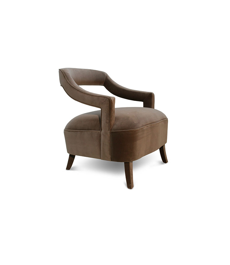 Oka Armchair - Fully UpholsteredIn Velvet With A Modern Design - Home'Society