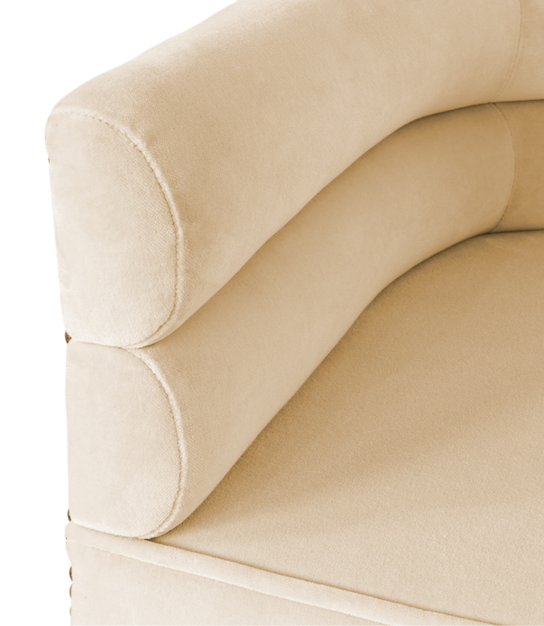 Maa Bar Chair - Upholstered In Twill With Aged Brass Details - Home'Society