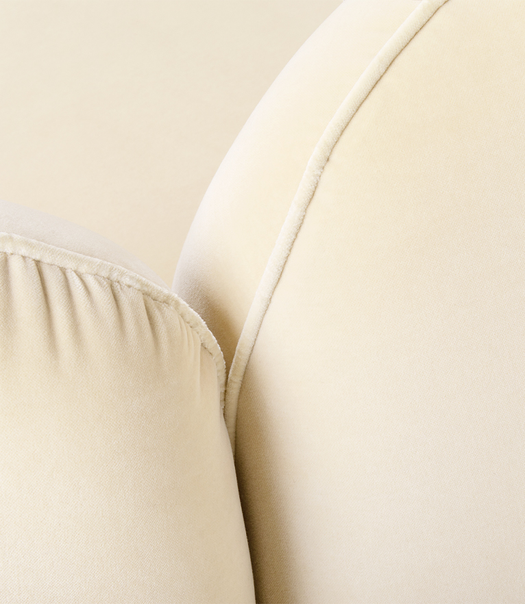 Fitzroy Sofa - Fully Upholstered in Velvet Modern Contemporary Curved - Home'Society