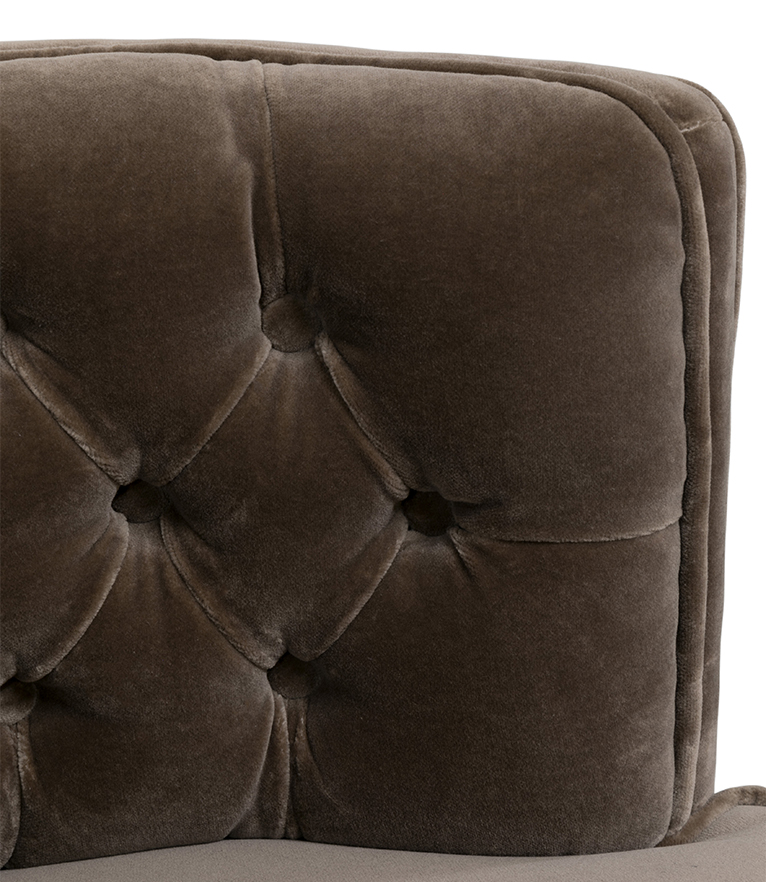 Bourbon II Counter Stool - Upholstered In Velvet With A Brass Swivel - Home'Society