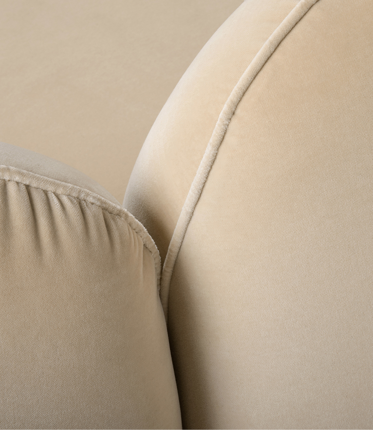 Fitzroy Sofa - Fully Upholstered in Velvet Modern Contemporary Curved - Home'Society