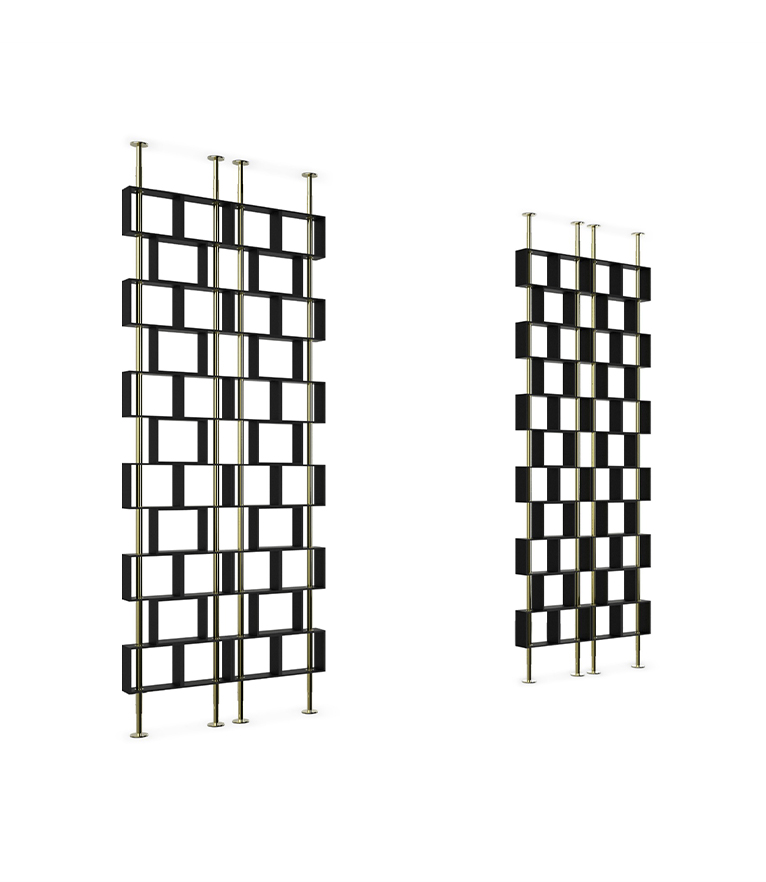 Hanoi Screen Divider - In Gold Plated Brass For A Modern Interior Design - Home'Society