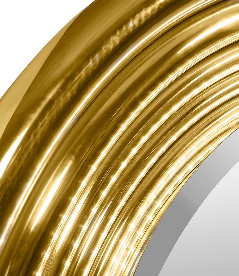 Colosseum Small Wall Mirror - In Polished Brass For A Glamourous Design - Home'Society