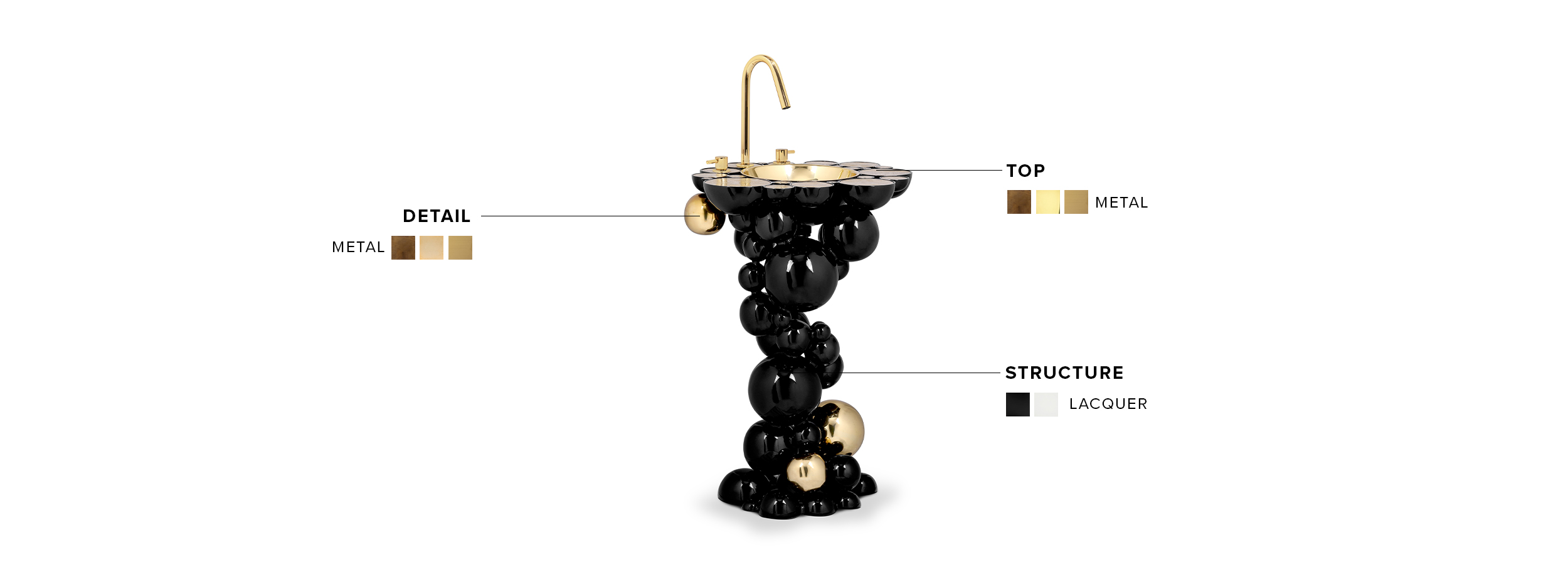 Newton Pedestal Sink - The Physics-Defying in Casted Metal Wonder - Home'Society