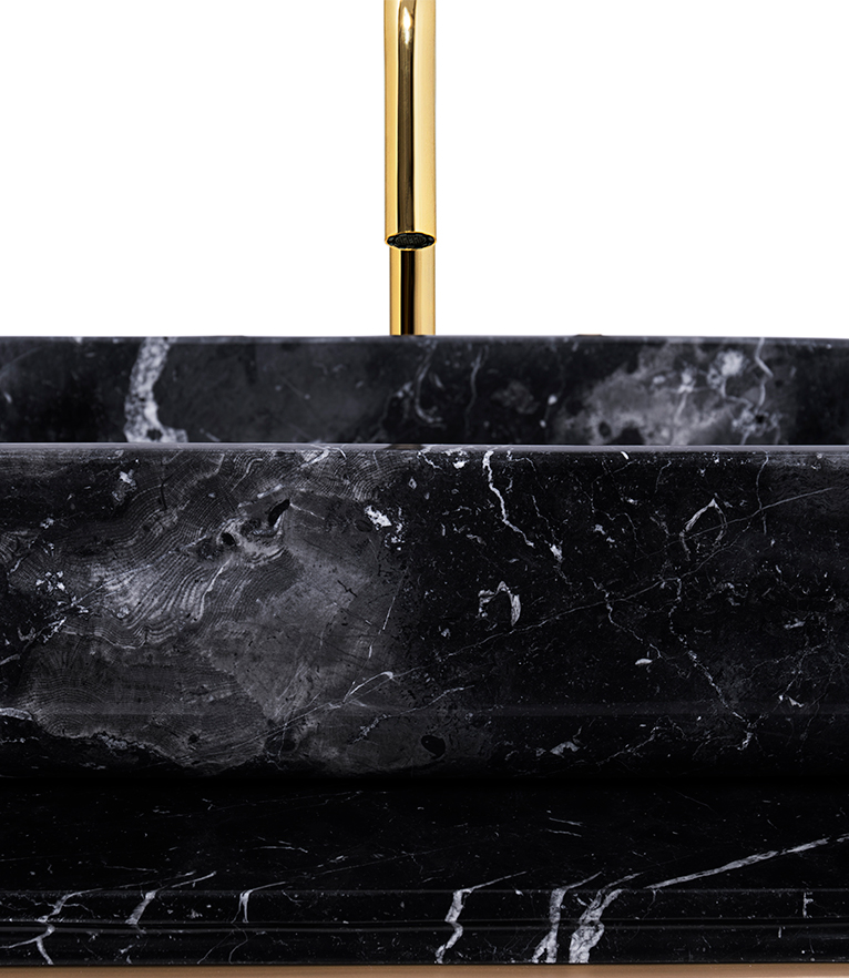 Koi Single Vanity Cabinet - in Golden Brass Glory - Home'Society