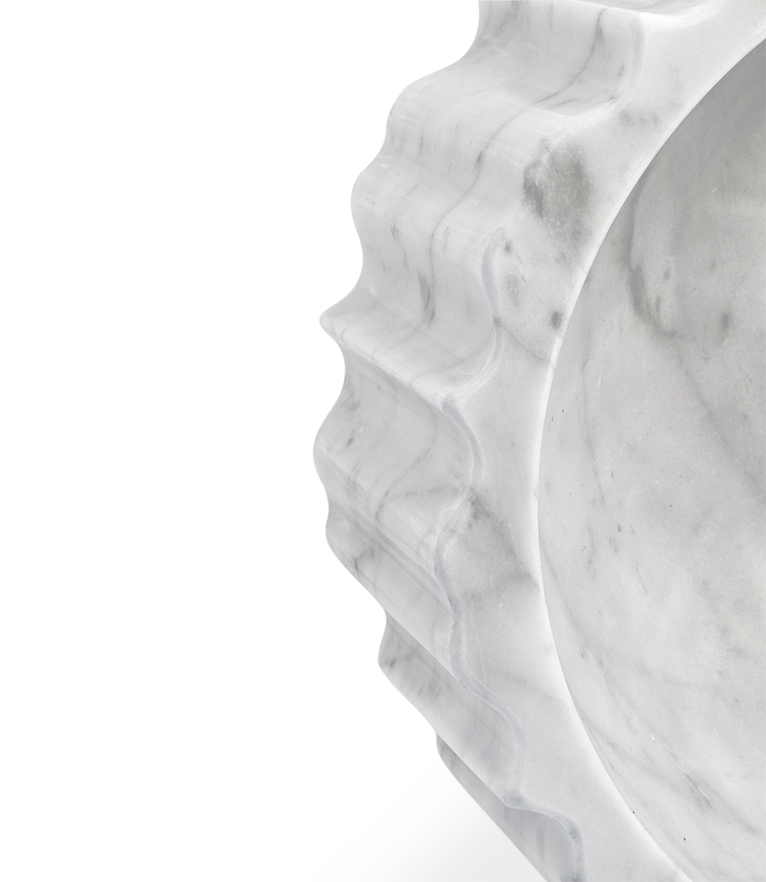 Symphony Sink - Cogwheel-Shape in Nero Marquina Marble Modern Design - Home'Society