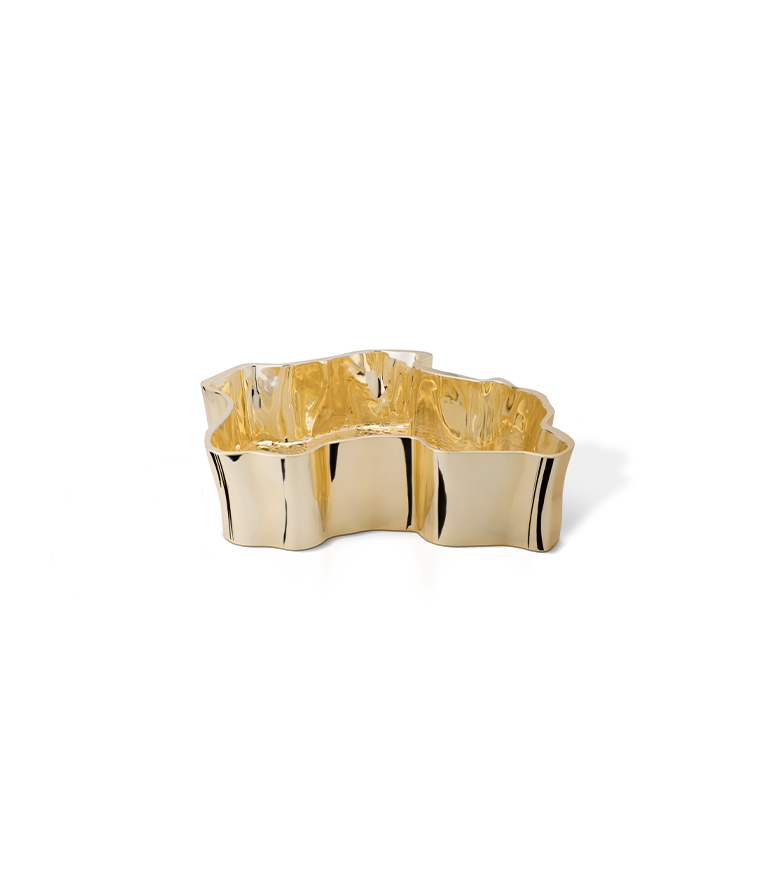 Eden Bathroom Sink - Gold Plated Casted Aluminium Modern Design - Home'Society