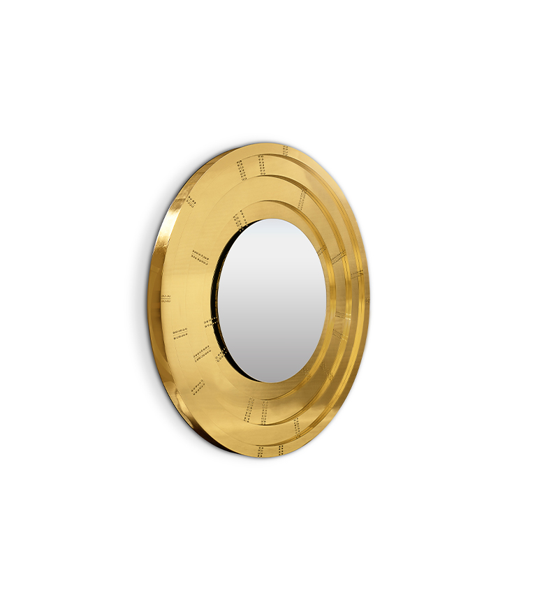 Blaze Mirror - Polished Brass and High Gloss Varnish Bathroom - Home'Society