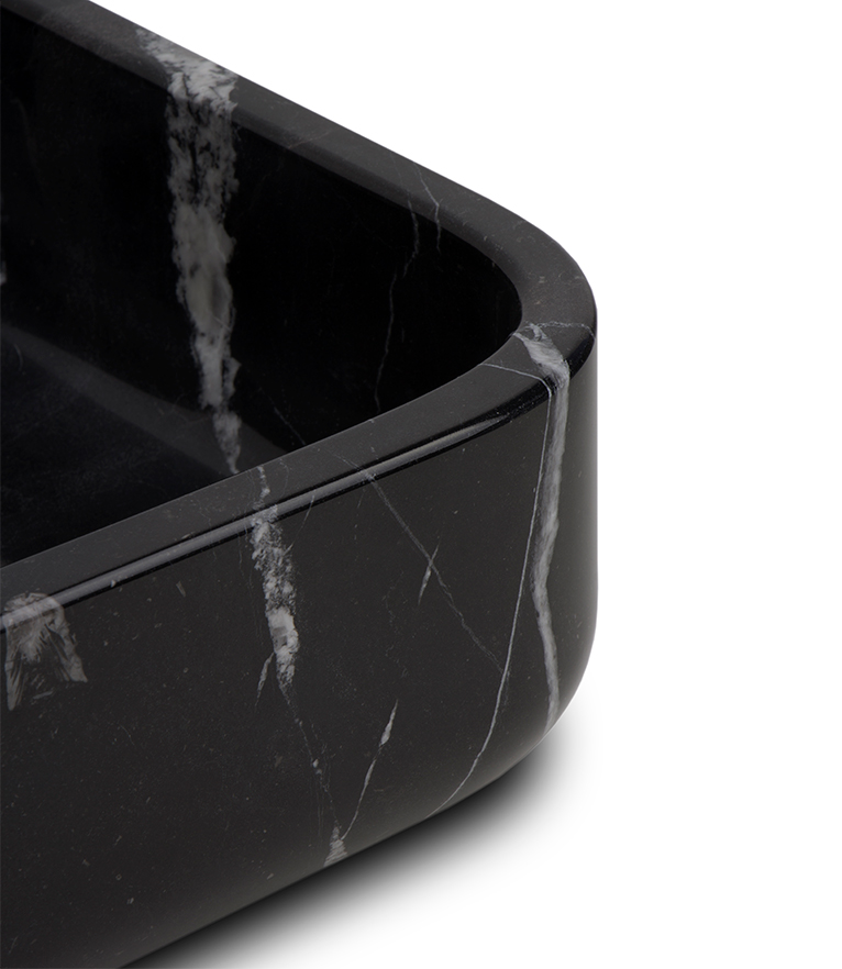 Koi Sink - Marble Rectangular in Nero Marquina, Carrara and Estremoz - Home'Society