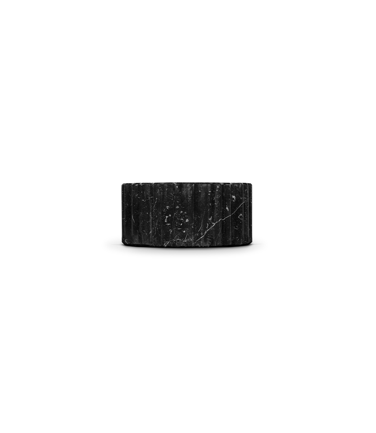 Symphony Sink - Cogwheel-Shape in Nero Marquina Marble Modern Design - Home'Society