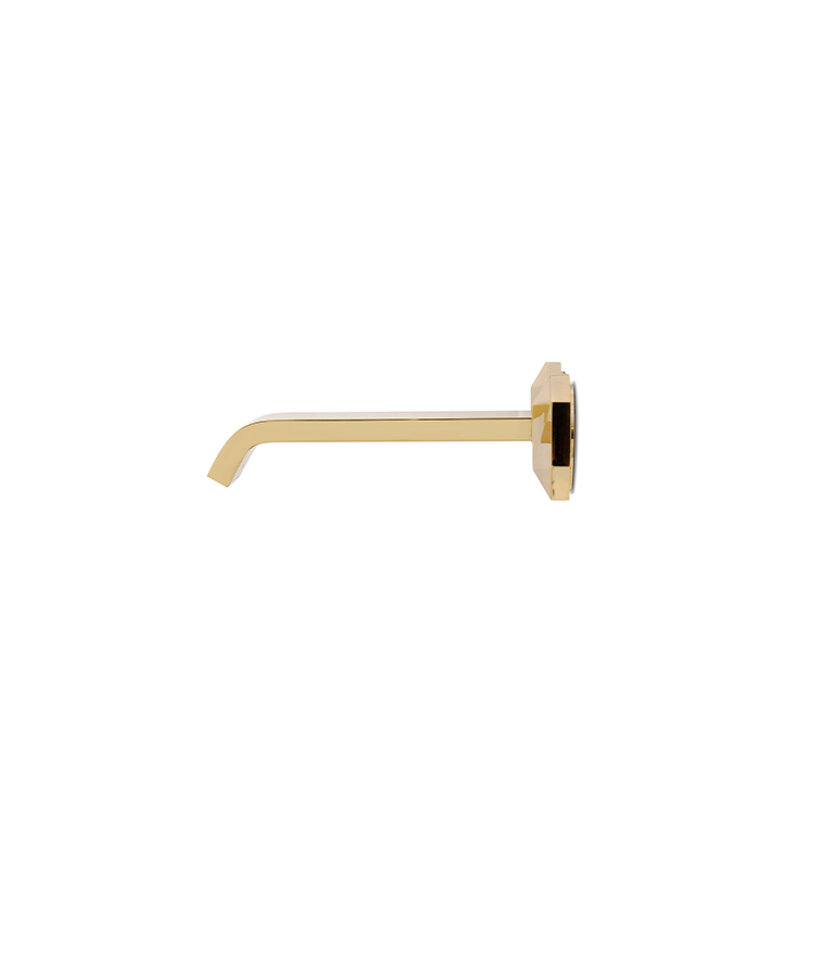 Diamond Wall Mixer Tap - Gold-Plated Brass Modern Design - Home'Society