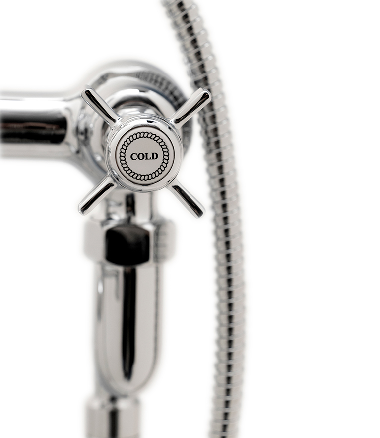 Bourgeois I Floor Mounted Mixer Tap - In Nickel-Plated With A Modern Design - Home'Society