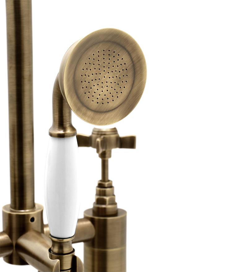 Bourgeois II Floor Mounted Mixer Tap - Made In Brass With A Classic Design - Home'Society